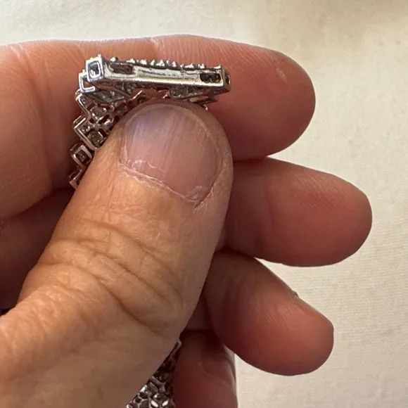 925 Silver Bracelet with Moissanite stones. - Picture 5 of 8